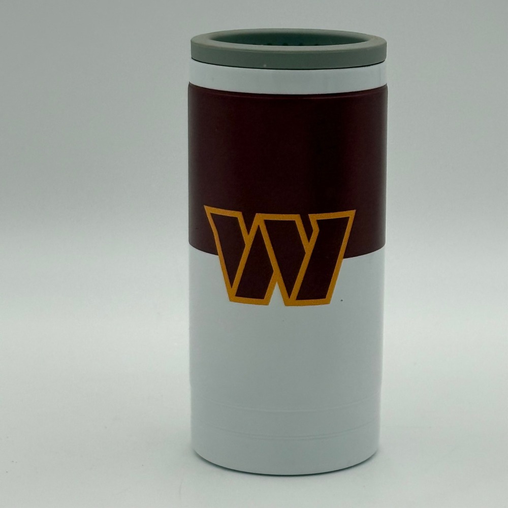 Washington Commanders Logo Brands 12oz Slim Can Cooler Insulated Stainless Steel
